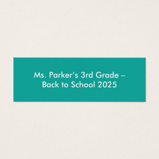 Flat Teal Background – Back-to-School Texture (Front)