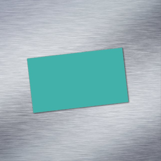 Flat Teal Background Texture  Business Card Magnet (In Situ)