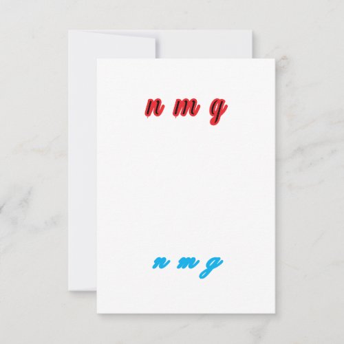 Flat Thank You Card