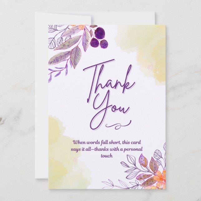 Flat Thank You Card (Front)