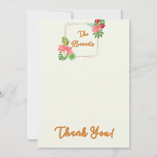 Flat Thank You Card (Front)