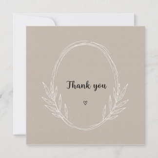 Flat Thank You Card
