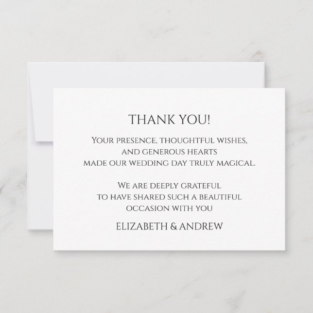 Flat Thank You Card (Front)
