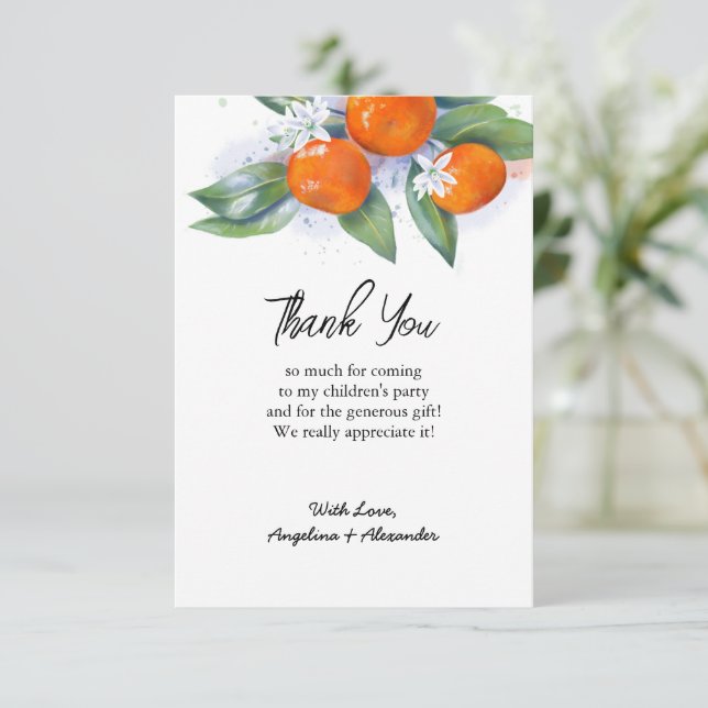 Flat Thank You Card (Standing Front)