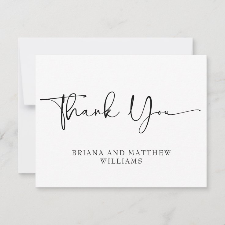 Flat Thank You Card | Zazzle