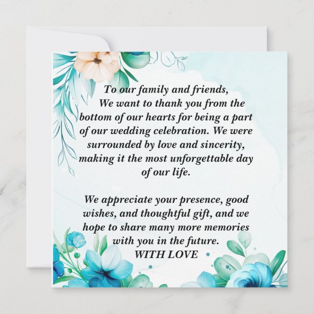 Flat Thank You Card (Back)