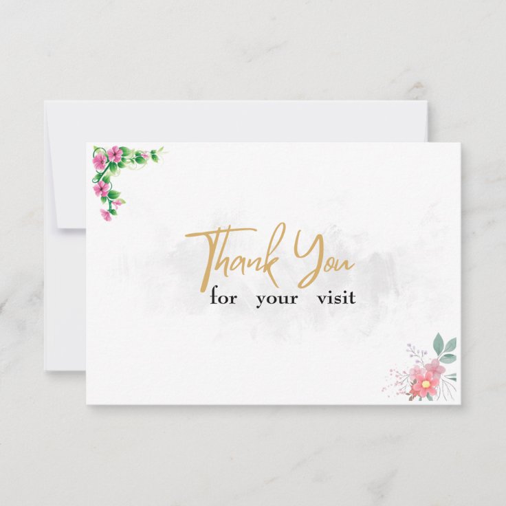 Flat Thank You Card | Zazzle