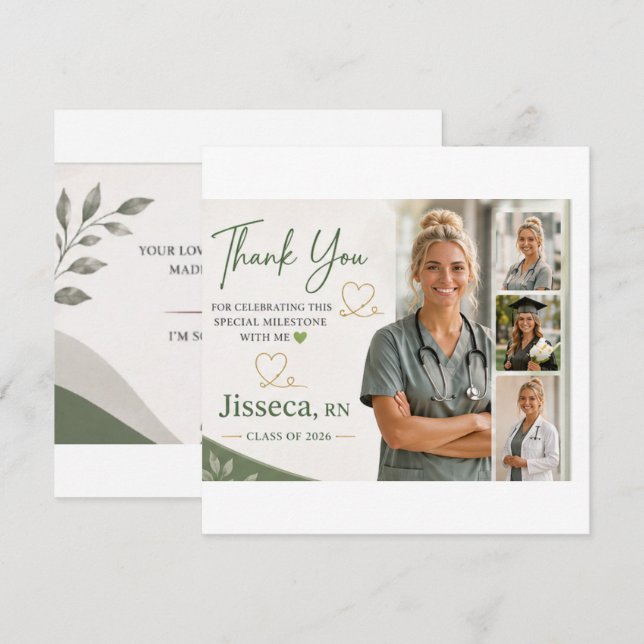 Flat Thank You Card (Front/Back)