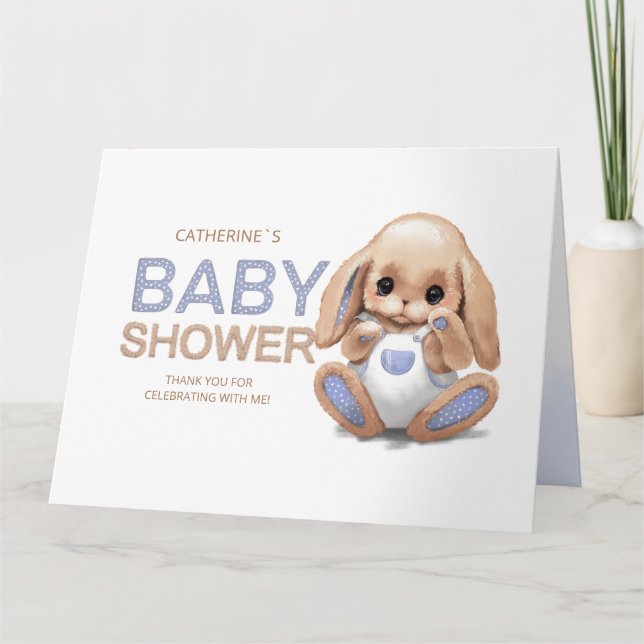 Flat Thank You Card Baby Shower (Front)