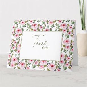 Flat Thank You Card Bridal Shower.