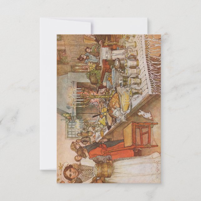 Flat Thank You Card Christmas Eve Carl Larsson (Front)