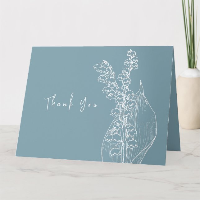 Flat Thank You Card for a bride shower. (Front)