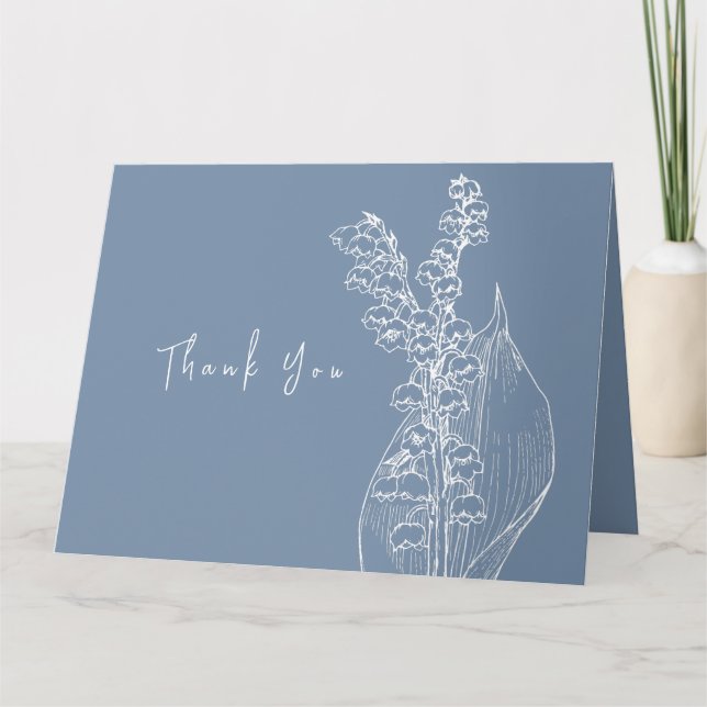 Flat Thank You Card for a bride shower. (Front)