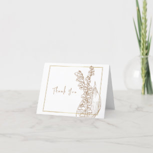 Flat Thank You Card for a bride shower.