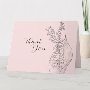 Flat Thank You Card for a bride shower.