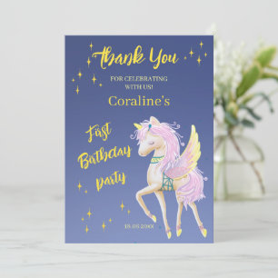 Flat Thank You Card for your first birthday