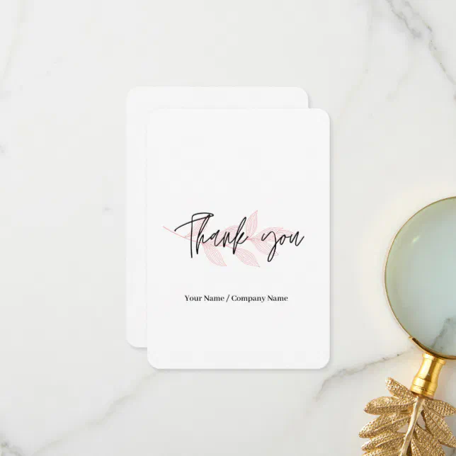 Flat Thank You Card Template 