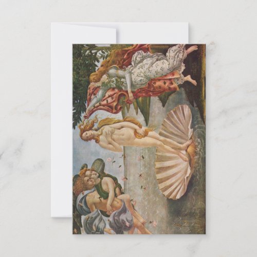 Flat Thank You Card The Birth of Venus Botticelli