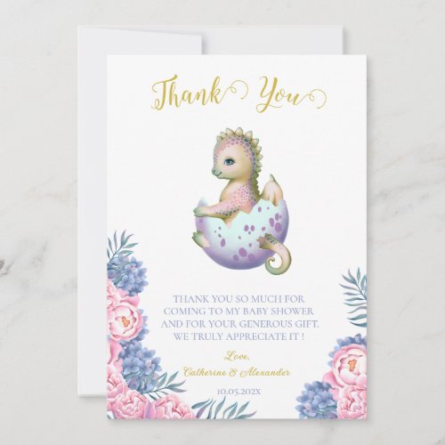 Flat Thank You Card with cute dron