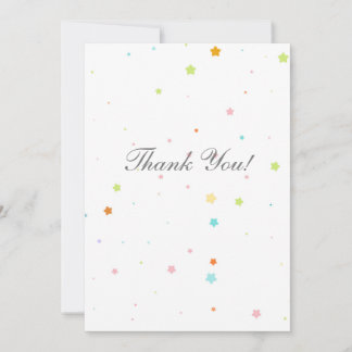 Flat Thank You Card With Stars