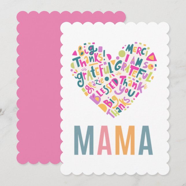 Flat Thank You MAMA Card (Front/Back)