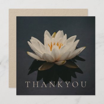 Flat Thankyou Card : Pink Lotus by TINYLOTUS at Zazzle