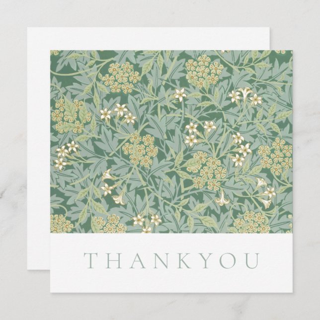 FLAT THANKYOU CARD : WILLIAM MORRIS : JASMINE (Front/Back)