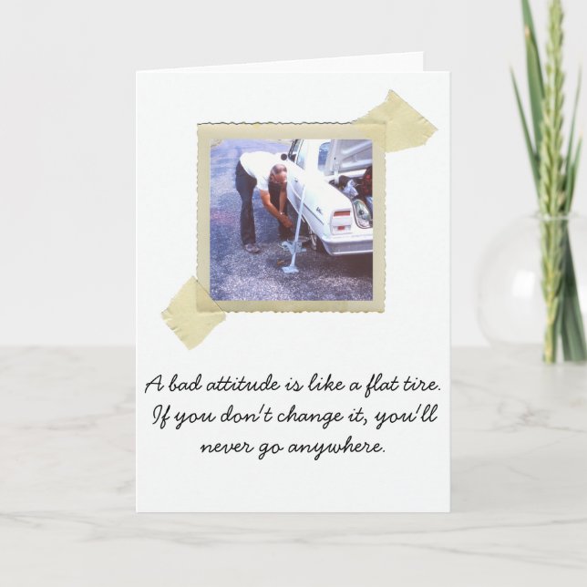 Flat Tire Humor Card (Front)