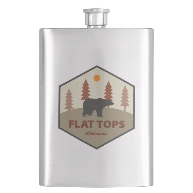 Flat Tops Wilderness Colorado Bear Flask (Front)