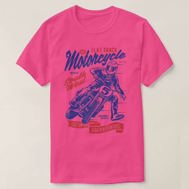 Flat Track Motorcycle Motocross Biking Dirt Bike M T-Shirt (Design Front)