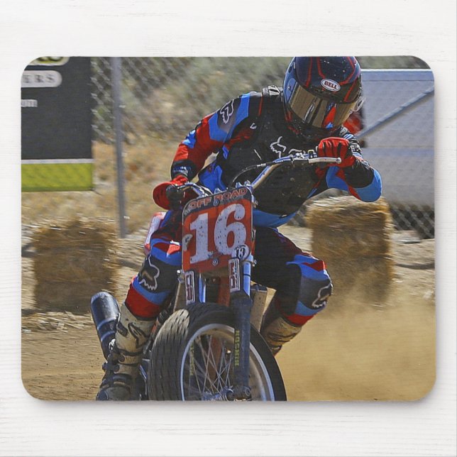 Flat Track Motorcycle Mouse Pad (Front)