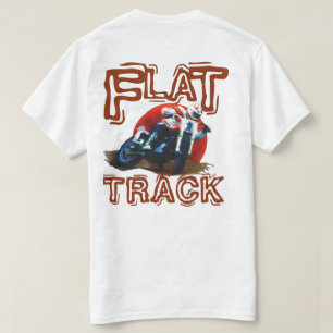 FLAT TRACK MOTORCYCLE RACER WHITE T-Shirt