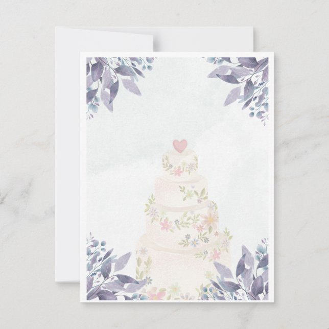 Flat wedding Card (Back)