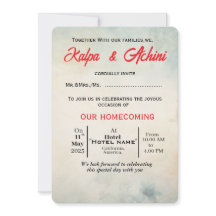 Flat wedding invitation Card