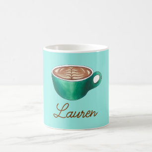 Flat White Latte Cappuccino Coffee Personalized Mug