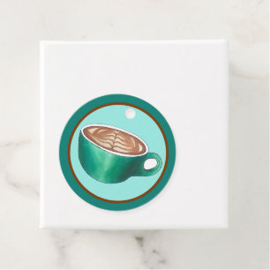 Flat White Latte Cappuccino Coffee Shop House Café Favor Tags