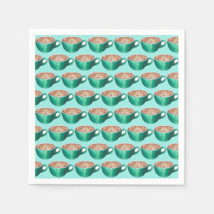 Flat White Latte Cappuccino Coffee Shop House Café Napkins
