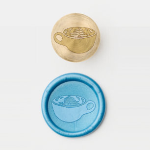Flat White Latte Cappuccino Coffee Shop House Café Wax Seal Stamp
