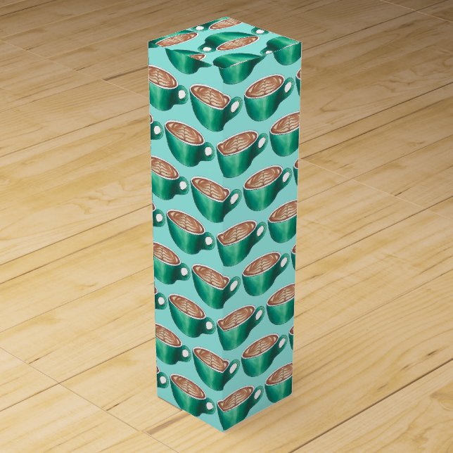 Flat White Latte Cappuccino Coffee Shop House Café Wine Box (Front)