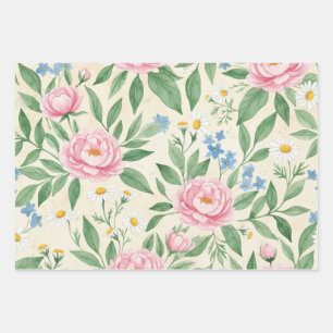 Flat Wrap Classic Spring Floral Wrapping Sheets