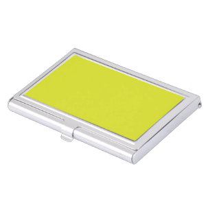 Flat Yellow Background – Back-to-School Texture Business Card Case