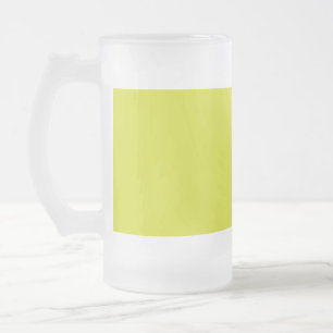 Flat Yellow Background – Back-to-School Texture Frosted Glass Beer Mug
