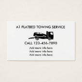 Flatbed Automotive Towing Service (Front)
