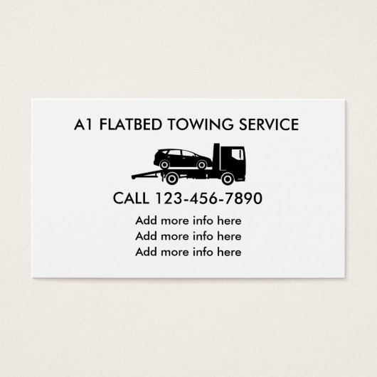 Flatbed Automotive Towing Service (Front)