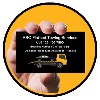 Flatbed Automotive Towing Services  Business Card
