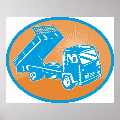 Flatbed Truck Vehicle Poster