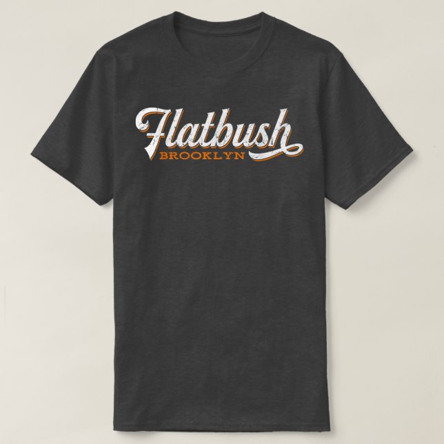 Flatbush Brooklyn New York Retro Cool  T-Shirt (Design Front)