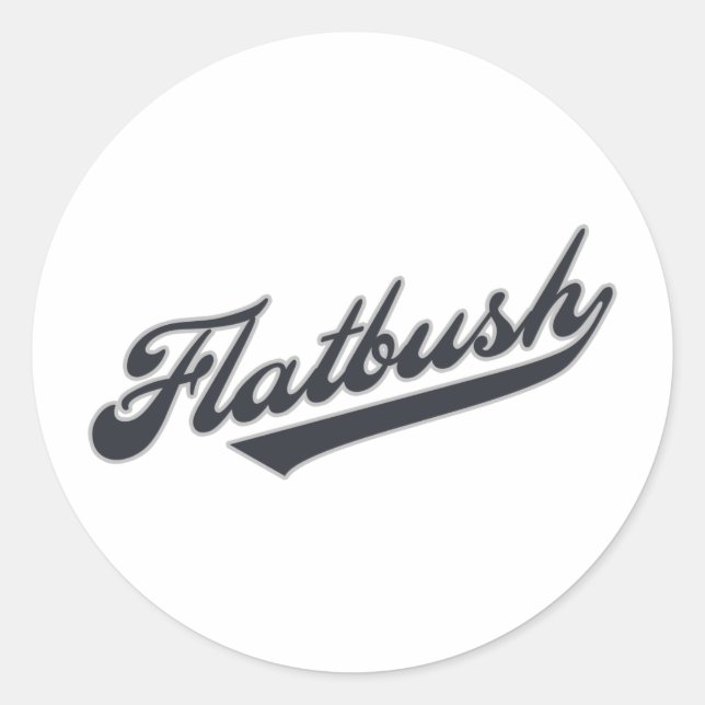 Flatbush Classic Round Sticker (Front)