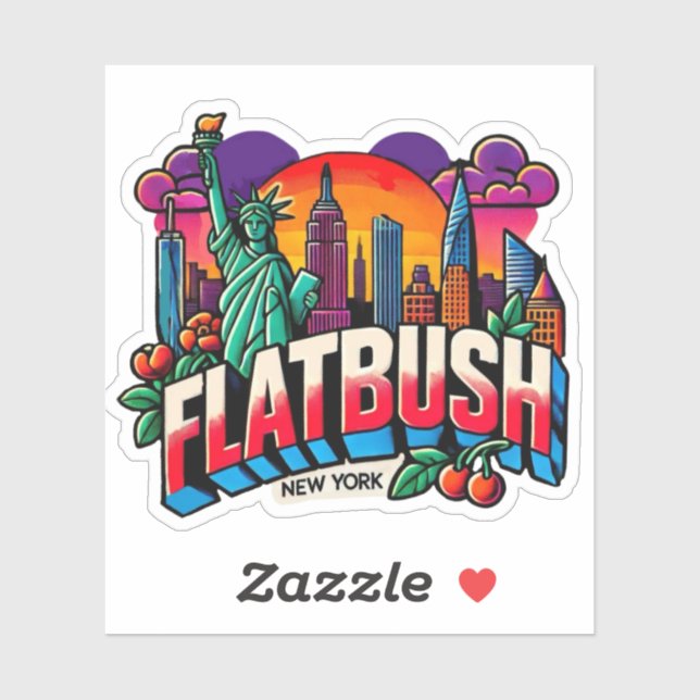 Flatbush, New York City Sticker (Sheet)