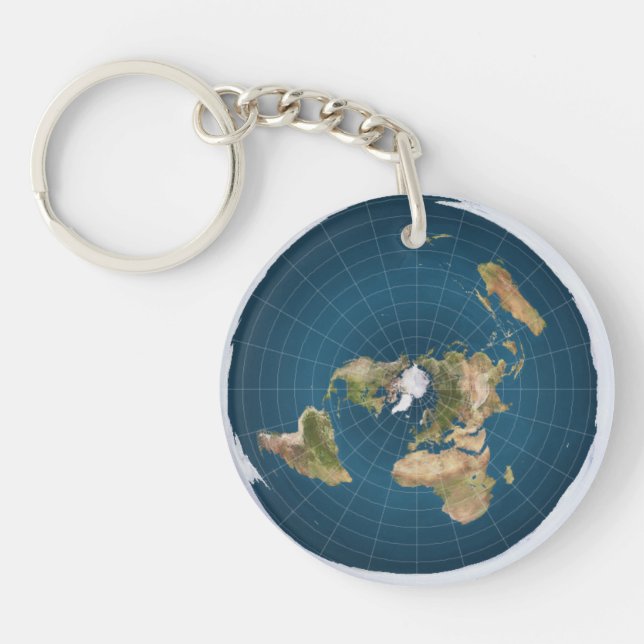 FlatEarth Keychain (Front)